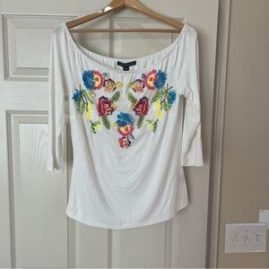 NWT Boston Proper Sexy Off Shoulder Sequined Top Size Small Coquette Spark…